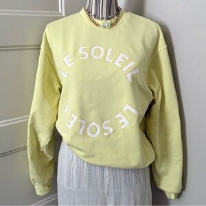 H&M “Le Soleil” Sunshine Yellow Sweatshirt – XS (Oversized Fit like Medium)